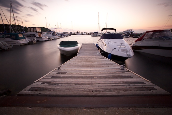 Sister Bay Marina Sunset