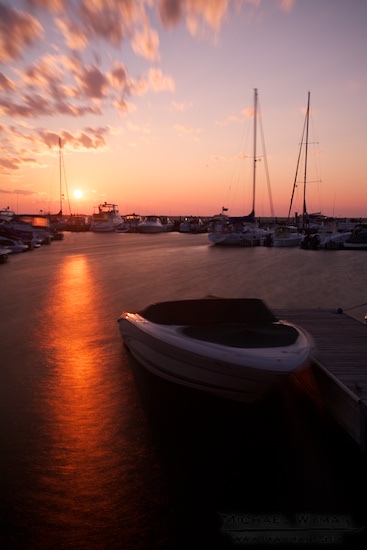Sister Bay Marina Sunset 2